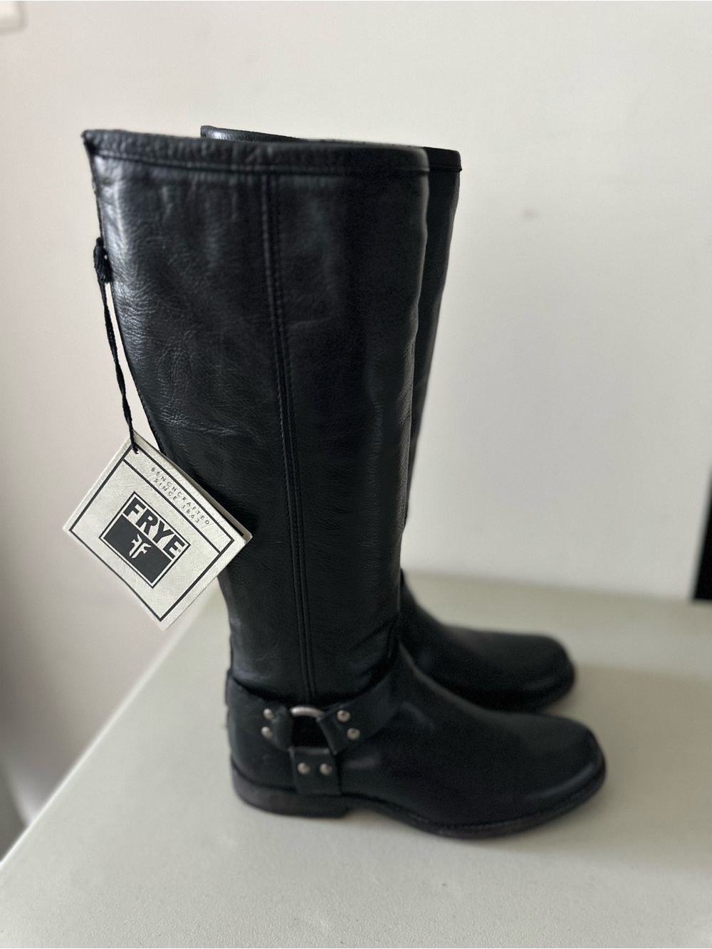 NIB Frye Phillip Harness Tall Boots BLACK 6.5M NIB